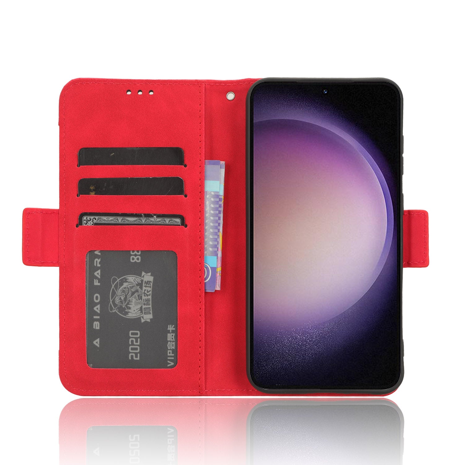 Phone Case with Multiple Card Slots for Samsung Galaxy S23 FE Stand Wallet Leather Cover Phone Case with Multiple Card Slots for Samsung Galaxy S23 FE Stand Wallet Leather Cover